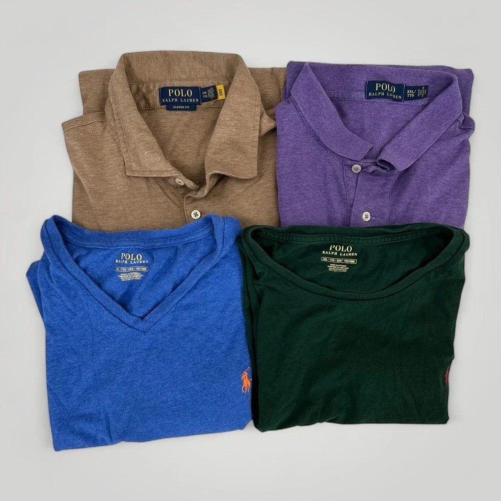 Polo Ralph‎ Lauren Shirt Lot Mens S-2XL 13 Piece Polos Tees Crew V-Neck Assorted